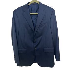 Hickey Freeman Blazer Sport Coat Blue Wool 41R Men's Tailored Career Office